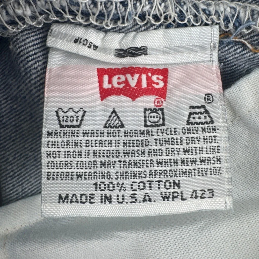 Vintage 90s Levi Jeans Mens 35x34 Blue 501xx Made in USA Straight Leg Denim